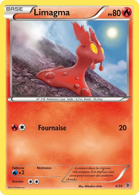 Limagma, carte Pokémon KSS 6 — extension Bienvenue à Kalos