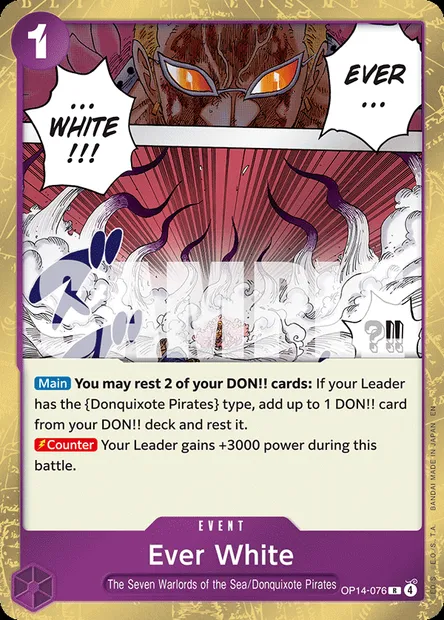 Ever White, One Piece card OP14-076 — THE AZURE SEA’S SEVEN set