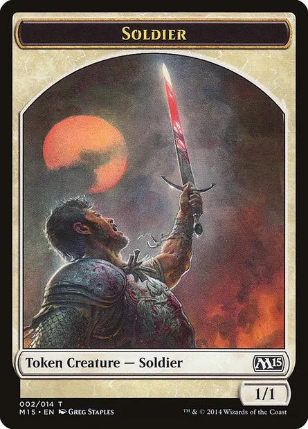 Soldier, carte Magic TM15 2 — extension Magic 2015 Tokens