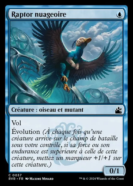 Raptor nuageoire, carte Magic RVR 37 — extension Ravnica Remastered