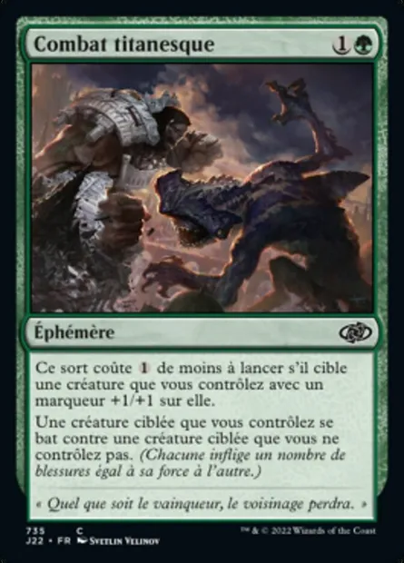 Combat titanesque, carte Magic J22 735 — extension Jumpstart 2022
