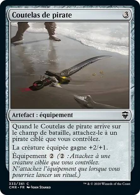 Coutelas de pirate, carte Magic CMR 333 — extension Commander Legends