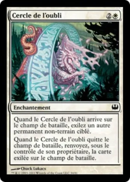 Cercle de l'oubli, carte Magic DDG 34 — extension Duel Decks: Knights vs. Dragons