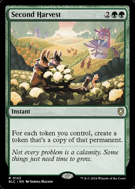 Second Harvest, Magic card BLC 123 — Bloomburrow Commander set