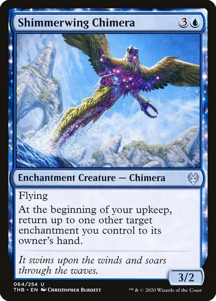 Shimmerwing Chimera, Magic card THB 64 — Theros Beyond Death set