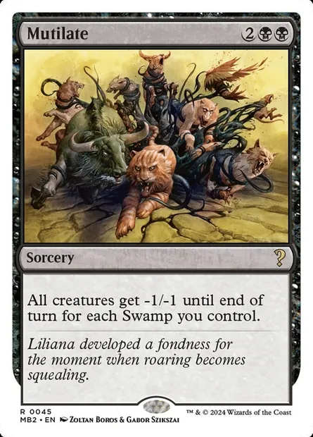 Mutilation, carte Magic MB2 45 — extension Mystery Booster 2