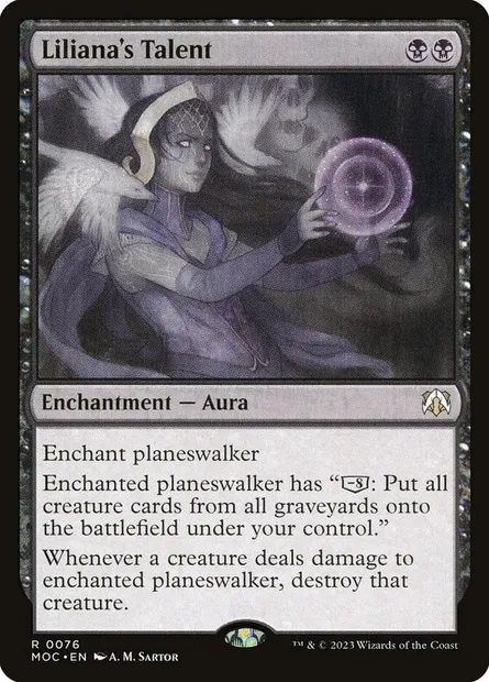 Liliana's Talent, Magic card MOC 76 — March of the Machine Commander set