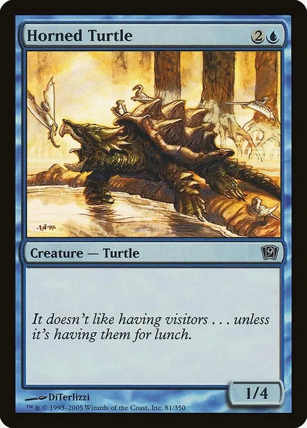 Tortue cornue, carte Magic 9ED 81★ — extension Neuvième Edition
