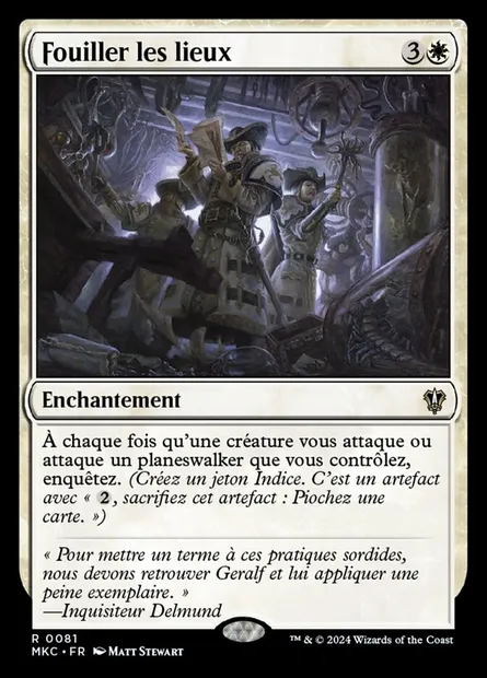Fouiller les lieux, carte Magic MKC 81 — extension Murders at Karlov Manor Commander