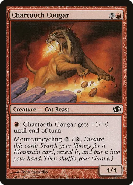 Chartooth Cougar, Magic card DD2 47 — Duel Decks: Jace vs. Chandra set