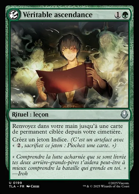 Véritable ascendance, carte Magic TLA 199 — extension Avatar: The Last Airbender