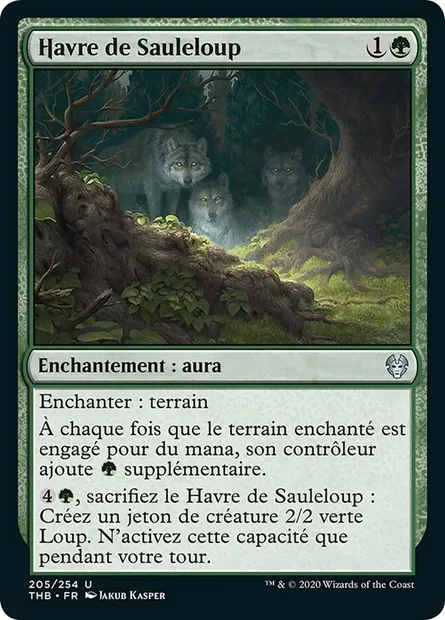 Havre de Sauleloup, carte Magic THB 205 — extension Theros Beyond Death