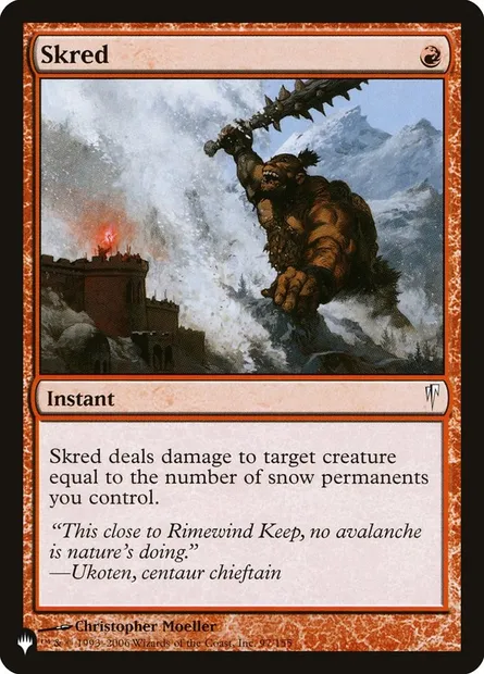 Skred, carte Magic PLST CSP-97 — extension The List