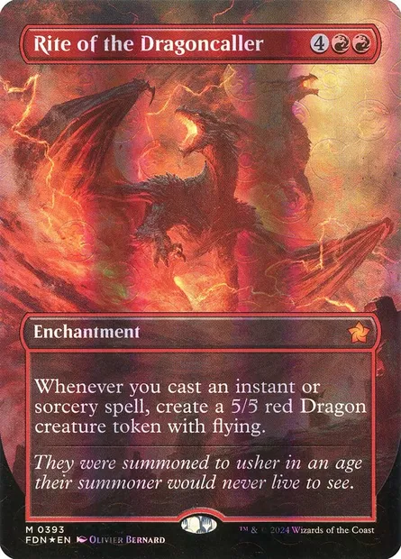 Rite of the Dragoncaller, Magic card FDN 393 — Foundations set