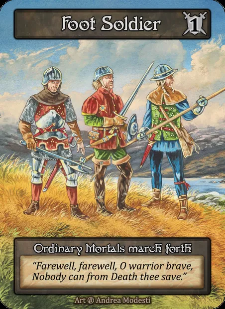 Foot Soldier, carte Sorcery BET 063 — extension Beta