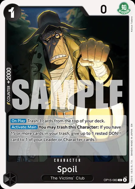 Spoil, One Piece card OP15-083 — ADVENTURE ON KAMI’S ISLAND set