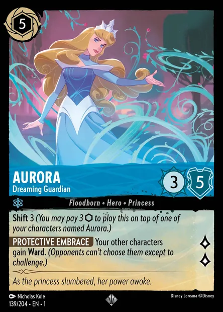 Aurora - Dreaming Guardian, Disney Lorcana card CH1-139 — The First Chapter set