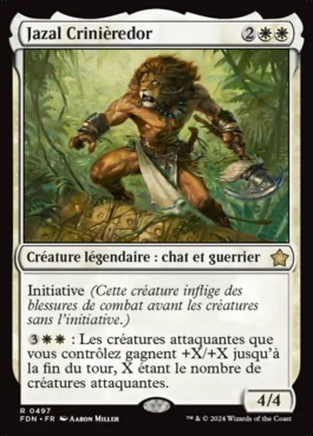 Jazal Crinièredor, carte Magic FDN 497 — extension Foundations