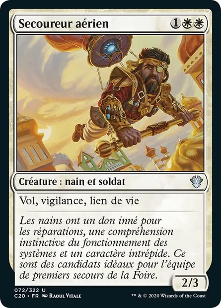 Secoureur aérien, carte Magic C20 72 — extension Commander 2020