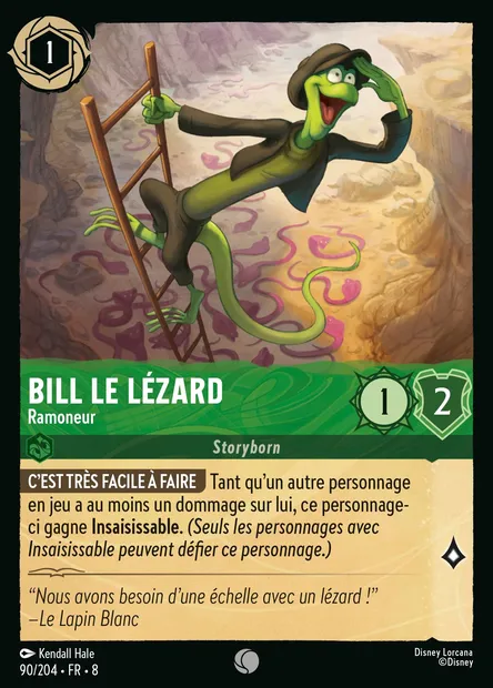 Bill le Lézard - Ramoneur, carte Disney Lorcana CH8-090 — extension Le Règne de Jafar
