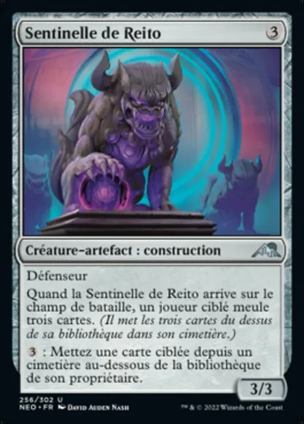Sentinelle de Reito, carte Magic NEO 256 — extension Kamigawa: La Dynastie Néon