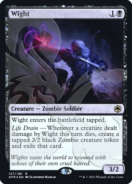 Wight, Magic card PAFR 127a — Adventures in the Forgotten Realms Promos set