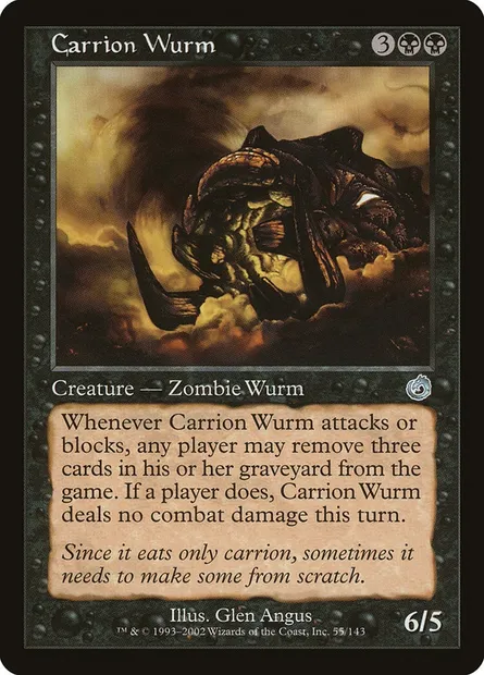 Carrion Wurm, Magic card TOR 55 — Torment set