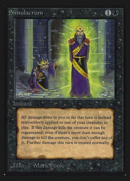 Simulacre, carte Magic CEI 129 — extension Intl. Collectors' Edition