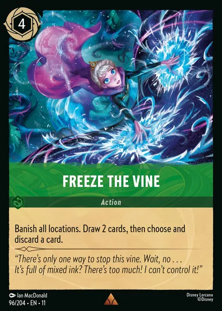 Freeze the Vine, Disney Lorcana card CH11-096 — Winterspell set