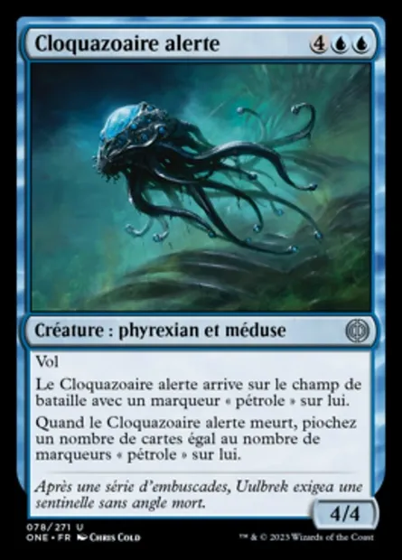Cloquazoaire alerte, carte Magic ONE 78 — extension Tous Phyrexians