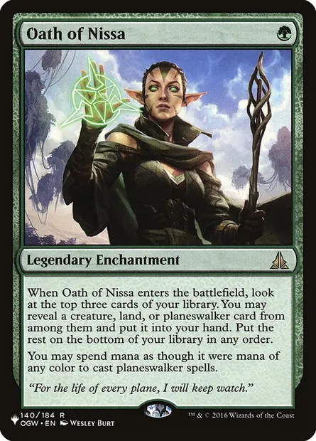 Oath of Nissa, Magic card PLST OGW-140 — The List set