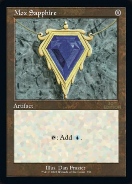 Mox Sapphire, Magic card 30A 559 — 30th Anniversary Edition set