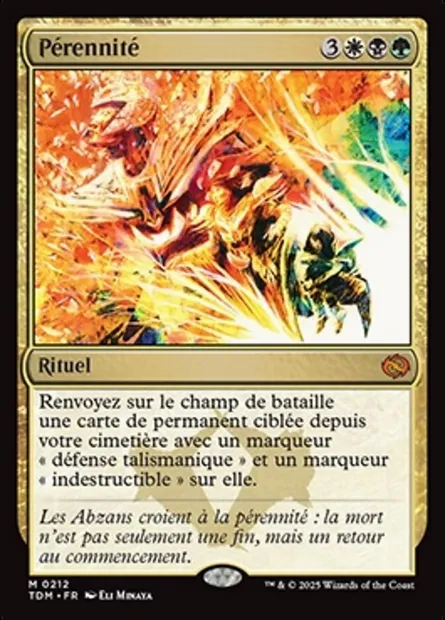 Pérennité, carte Magic TDM 212 — extension Tarkir: Dragonstorm