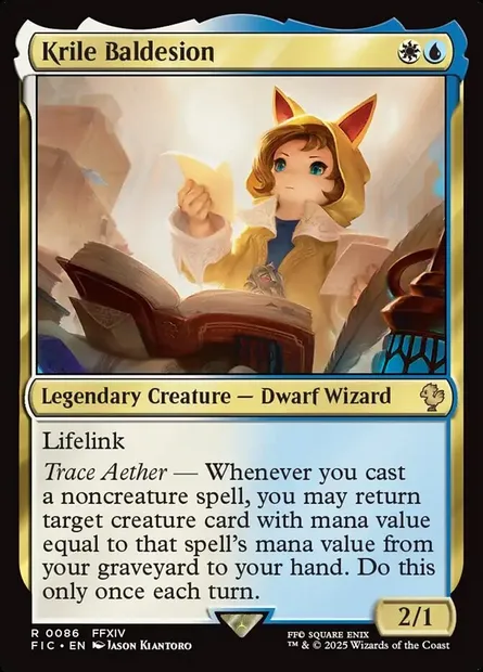 Krile Baldesion, Magic card FIC 86 — Final Fantasy Commander set