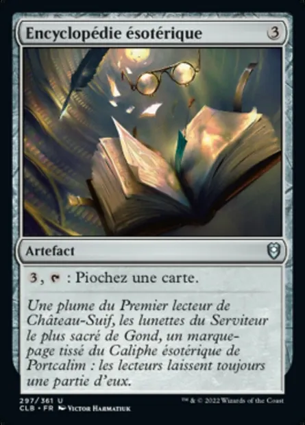 Encyclopédie ésotérique, carte Magic CLB 297 — extension Commander Légendes : la bataille de la Porte de Baldur