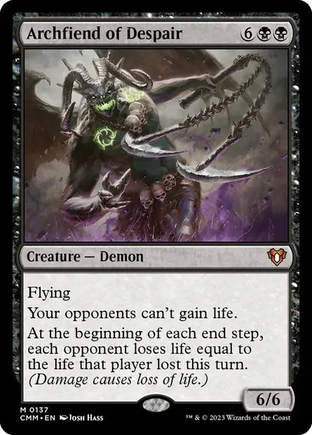 Archfiend of Despair, Magic card CMM 137 — Commander Masters set