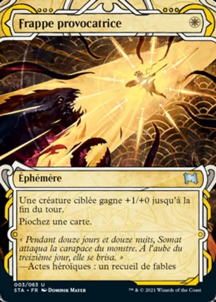 Frappe provocatrice, carte Magic STA 3 — extension Strixhaven Mystical Archive