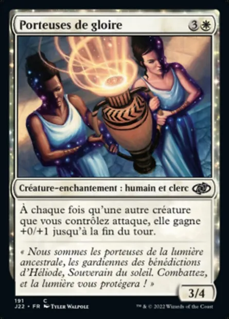 Porteuses de gloire, carte Magic J22 191 — extension Jumpstart 2022