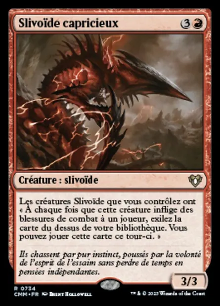 Slivoïde capricieux, carte Magic CMM 734 — extension Commander Masters