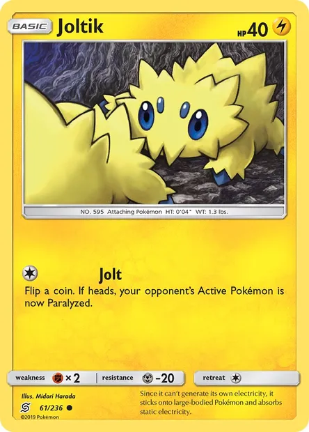 Joltik, Pokémon card UNM 61 — Unified Minds set