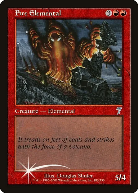 Fire Elemental, Magic card 7ED 183★ — Seventh Edition set
