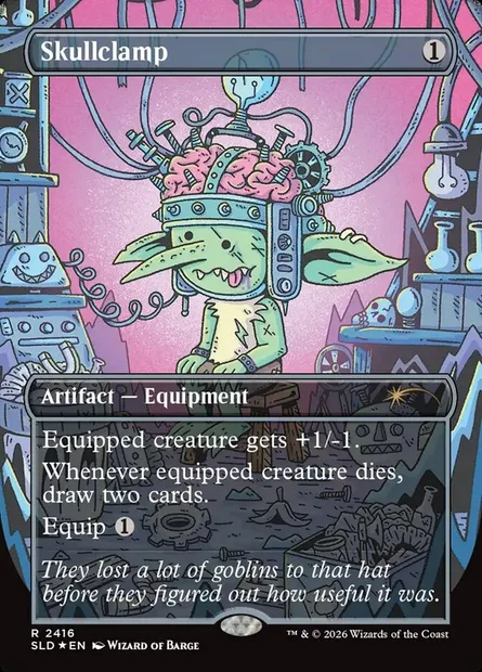 Skullclamp, Magic card SLD 2416 — Secret Lair Drop set