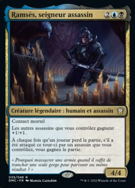 Ramsès, seigneur assassin, carte Magic DMC 39 — extension Dominaria United Commander