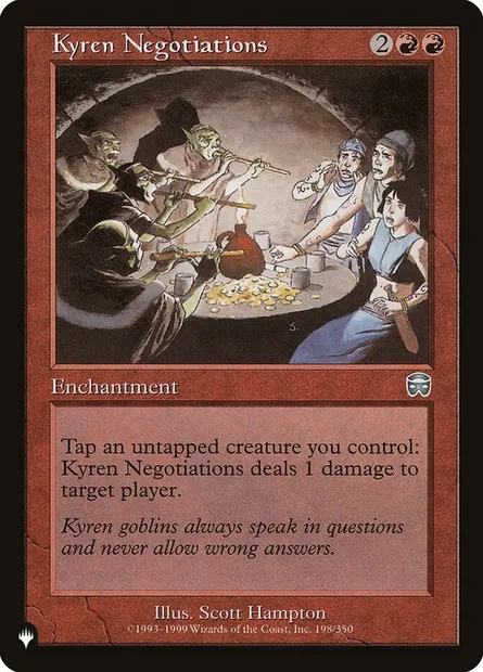 Kyren Negotiations, Magic card PLST MMQ-198 — The List set