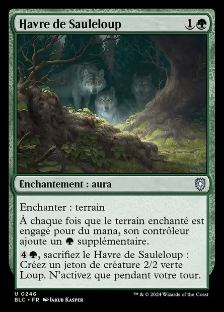 Havre de Sauleloup, carte Magic BLC 246 — extension Bloomburrow Commander