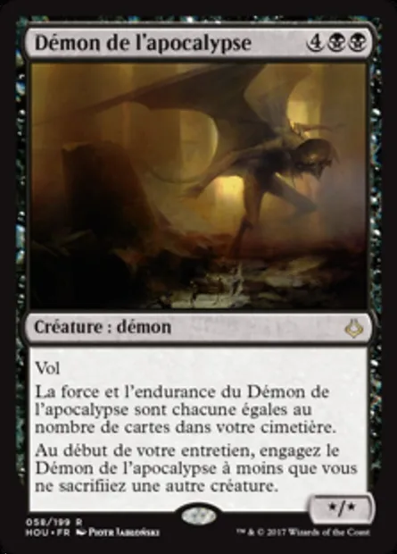 Démon de l'apocalypse, carte Magic HOU 58 — extension L’âge de la destruction