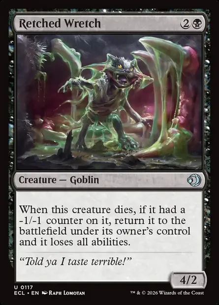Retched Wretch, Magic card ECL 117 — Lorwyn Eclipsed set