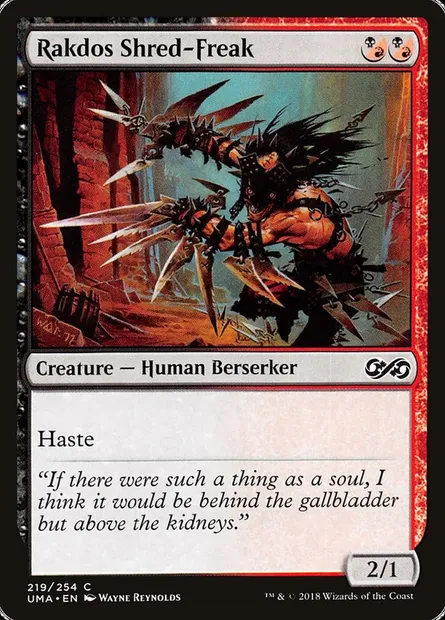 Rakdos Shred-Freak, Magic card UMA 219 — Ultimate Masters set