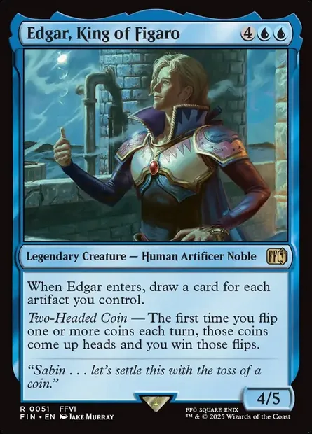 Edgar, King of Figaro, Magic card FIN 51 — Final Fantasy set