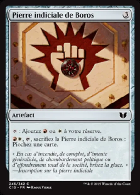 Pierre indiciale de Boros, carte Magic C15 246 — extension Commander 2015